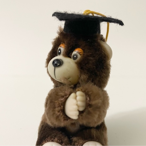 Vintage Graduation Teddy Bear Hugger Doll Figure - Picture 5 of 16